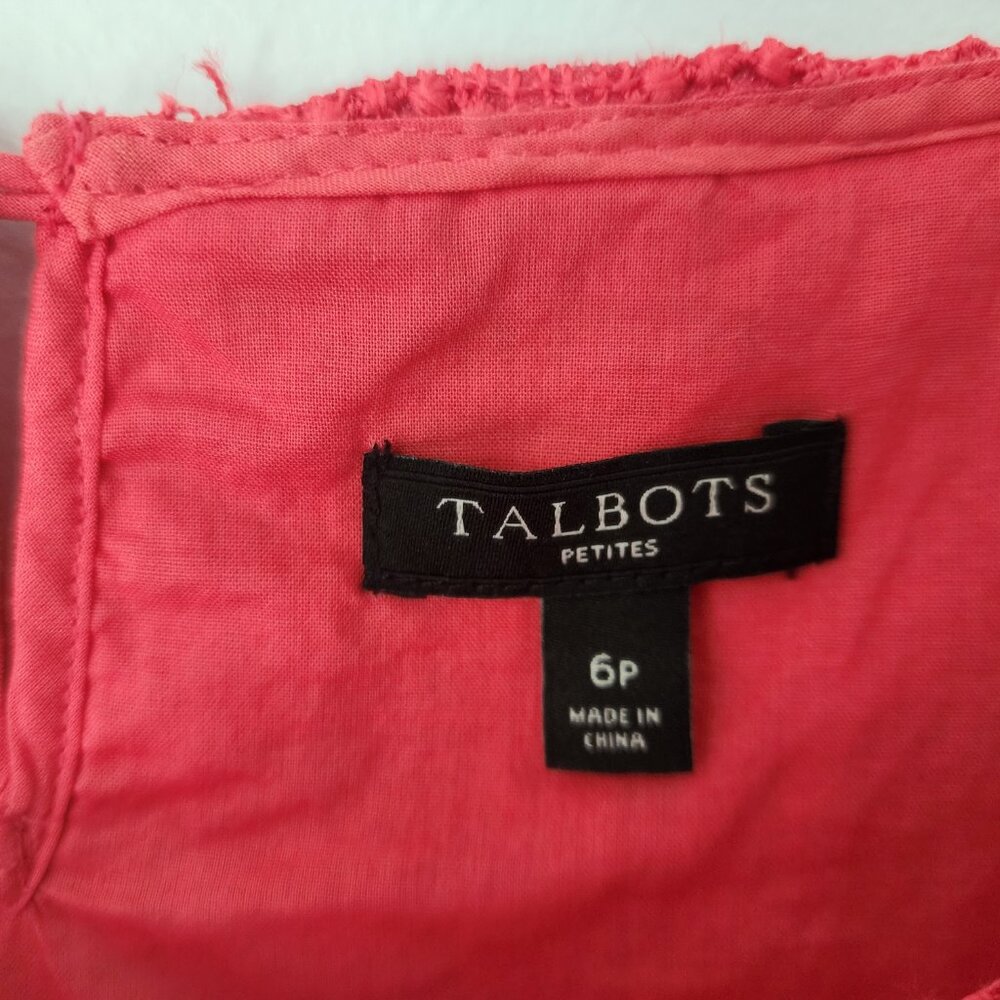 Talbots Fringe Lace Sleeveless Top, Size 6P, EUC - Picture 4 of 5